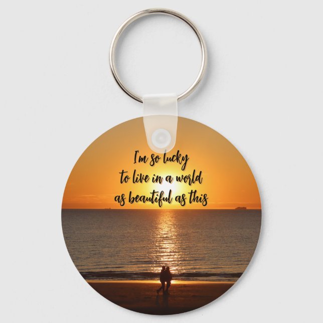 "A World as Beautiful as This" Keychain (Front)
