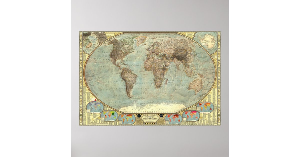A World Map of Stereotypes Poster | Zazzle