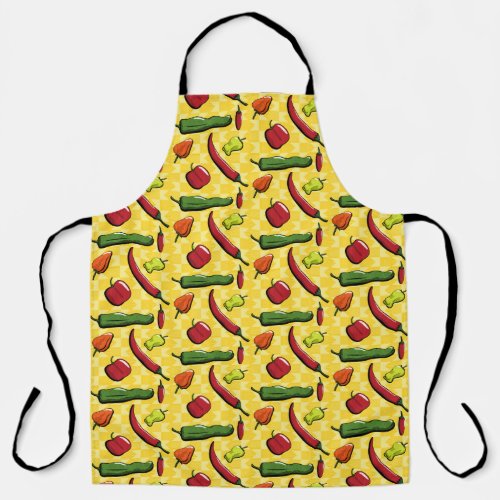 A World of Chili Peppers All_Over Print Apron