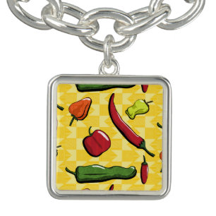 A World of Chili Peppers Charm Bracelet