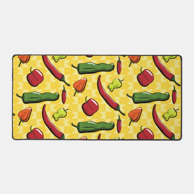 A World of Chili Peppers Desk Mat (Front)