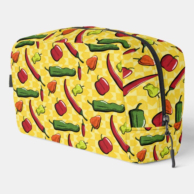 A World of Chili Peppers Dopp Kit (Right Corner)