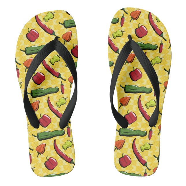 A World of Chili Peppers Flip Flops (Footbed)