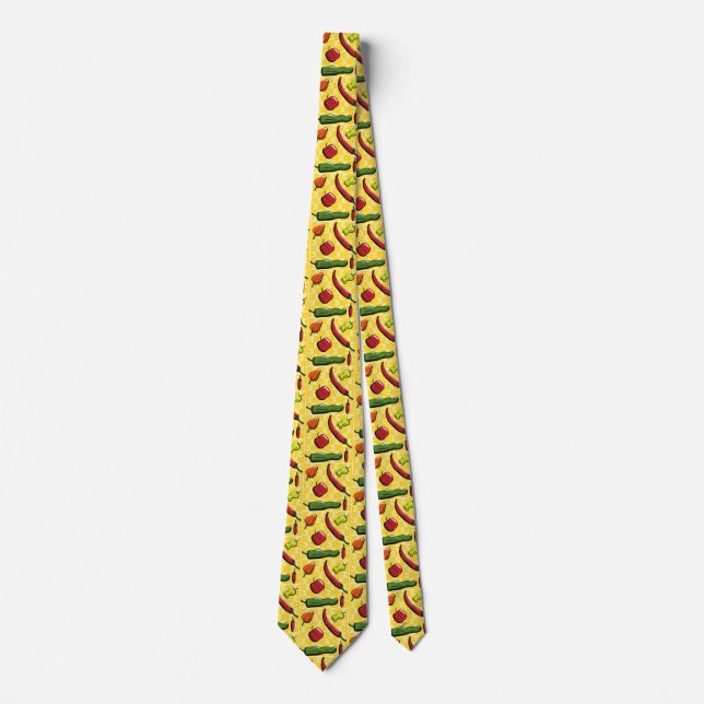 A World of Chili Peppers Men's Neck Tie (Front)
