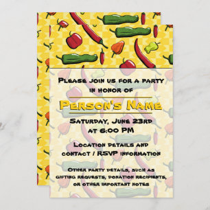 A World of Chili Peppers Party Invitation