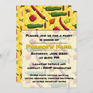 A World of Chili Peppers Party Invitation