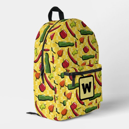 A World of Chili Peppers Printed Backpack