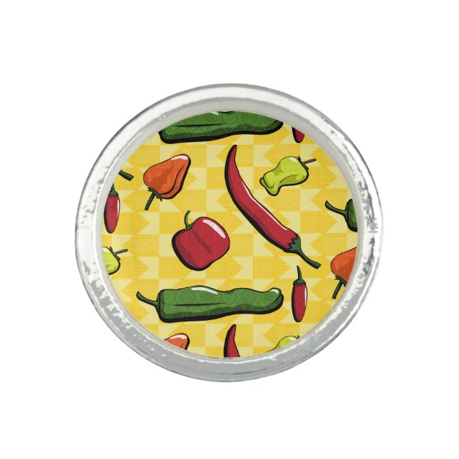 A World of Chili Peppers Ring (Front)