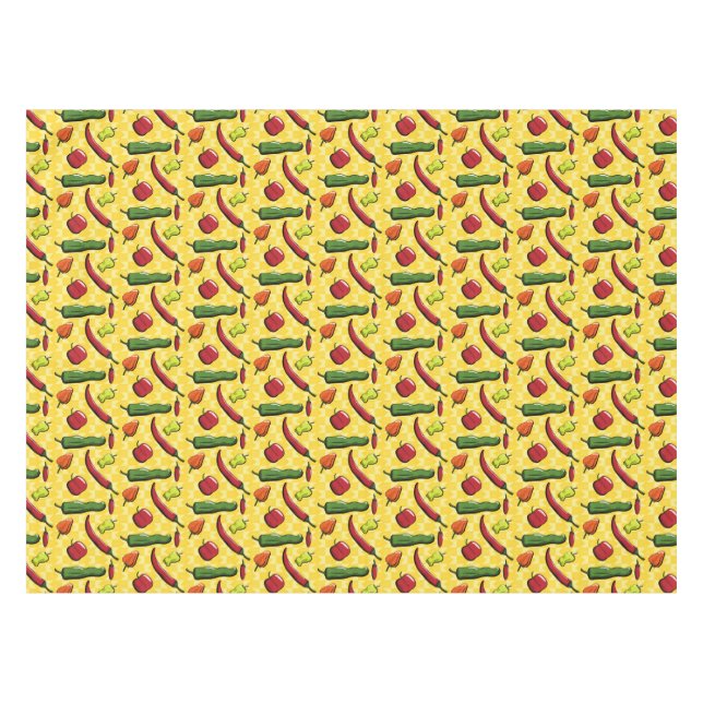 A World of Chili Peppers Tablecloth (Front (Horizontal))