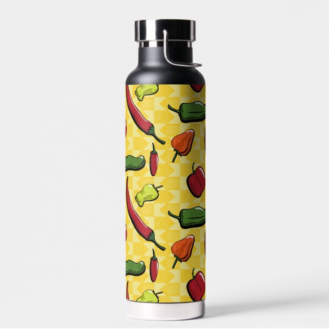 A World of Chili Peppers Water Bottle (Left)