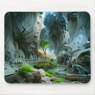 A World of Fantasy Landscape Environment City Mouse Pad