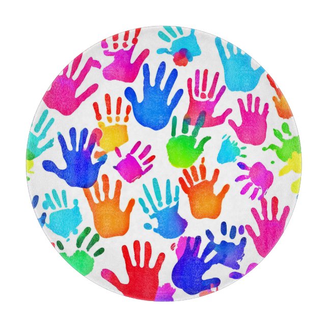 A World of Hands in Color Cutting Board (Front)