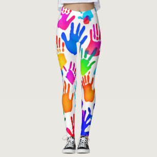 A World of Hands in Color Leggings