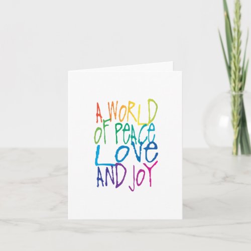 A World of Peace, Love, and Joy Holiday Card