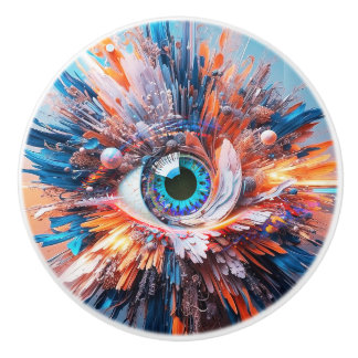 A WORLD OF WONDER BEGINS WITH VISION BLUE IRIS VER CERAMIC KNOB