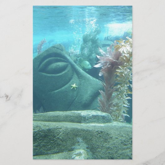 A World Underwater - stone statue image (Front)