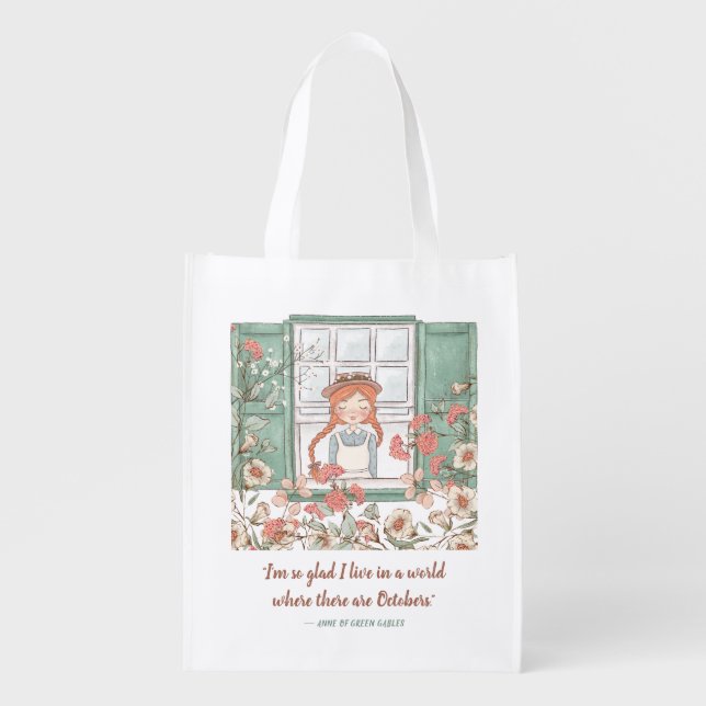 A world where there are Octobers Grocery Bag (Front)