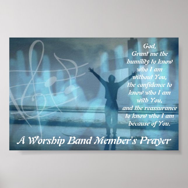 A Worship Band Member's Prayer Poster (Front)