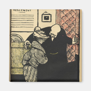 A worthy man ushers a young woman into his magnet