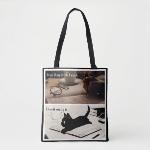 a writer's life tote bag