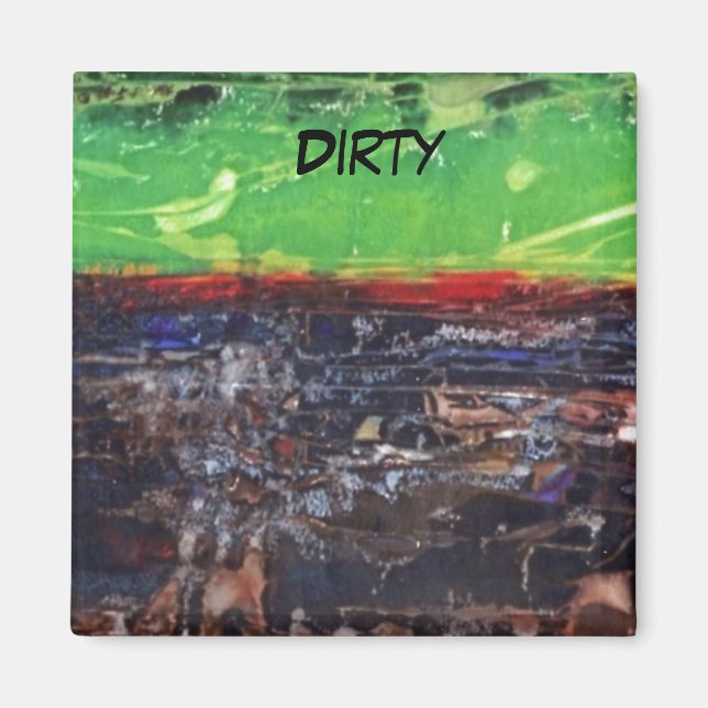 "A Year In Country" Abstract Dishwasher Magnet (Front)