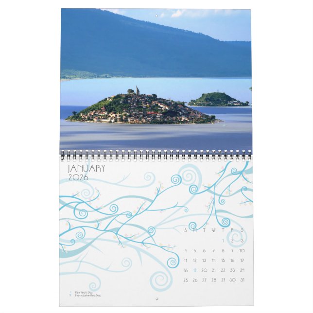 A Year in Patzcuaro, Mexico Calendar (Jan 2026)