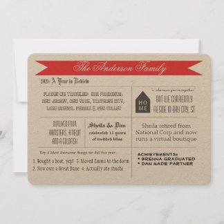 A Year In Review Holiday Christmas Photo Card