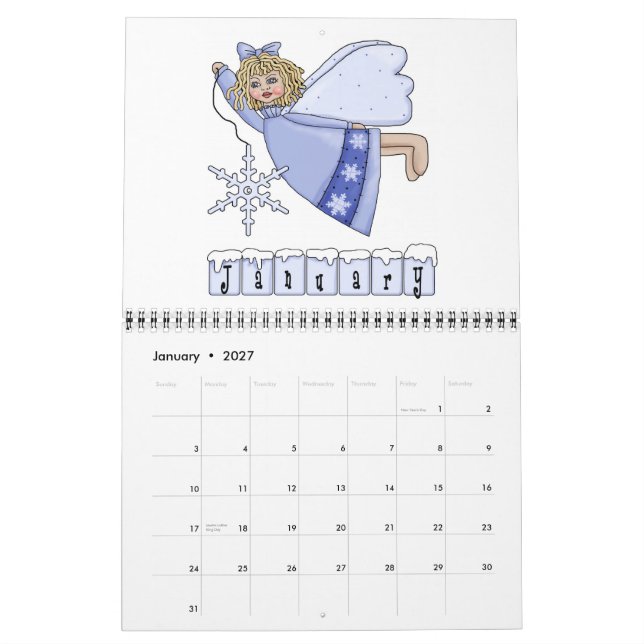 A Year of Angels Calendar (Jan 2027)