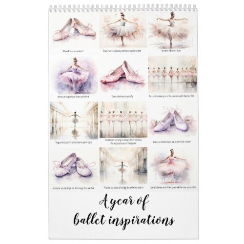 A year of ballet inspiration calendar