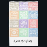 A year of crafting calendar<br><div class="desc">Check more designs of my calendars at https://www.zazzle.com/collections/calendars-119914191251745162</div>