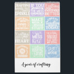 A year of crafting calendar<br><div class="desc">Check more designs of my calendars at https://www.zazzle.com/collections/calendars-119914191251745162</div>