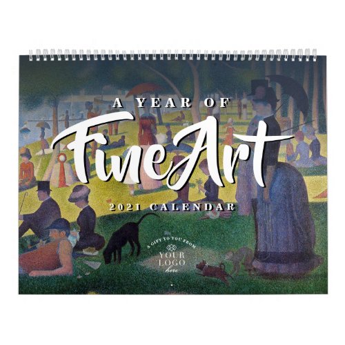 A Year of Fine Art  Custom Logo 2021 Calendar