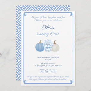 A Year Of Love Laughter And Fun Boy 1st Birthday Invitation