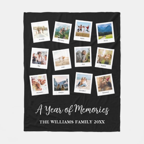 A Year of Memories Family Monthly Photo Collage