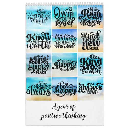 A year of positive thinking calendar