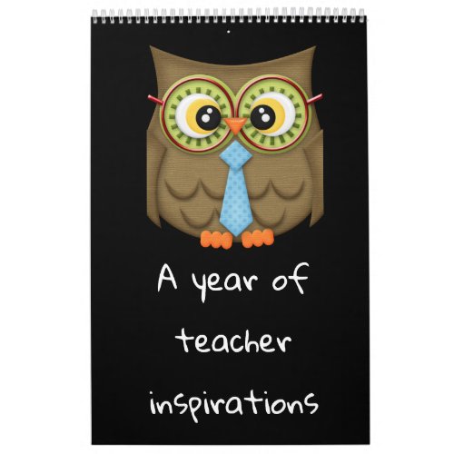 A year of teacher inspirations calendar