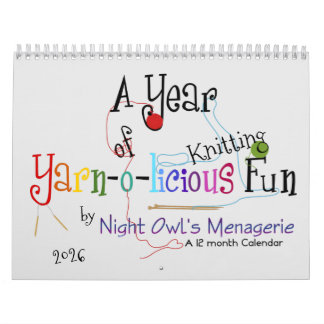 A Year of Yarn-o-licious Knitting Fun Calendar