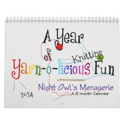 A Year of Yarn-o-licious Knitting Fun Calendar