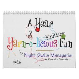 A Year of Yarn-o-licious Knitting Fun Calendar