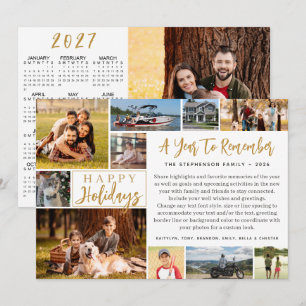 A Year To Remember 11 Photos Calendar Holiday Card