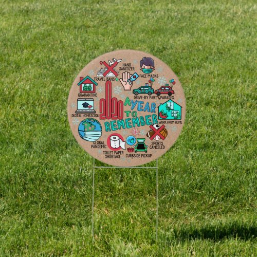 a year to remember 2020 quarantine christmas yard sign