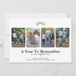 A Year To Remember 4 photos Christmas Holiday Card