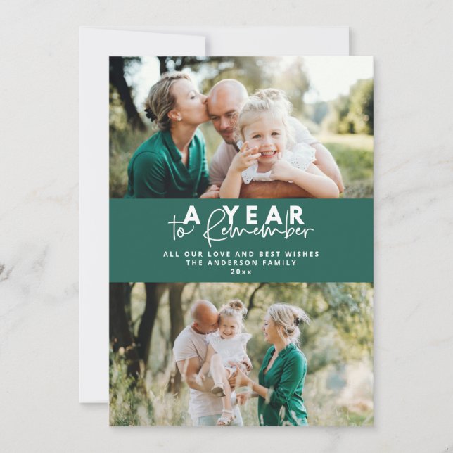 A year to remember modern minimal multi photo (Front)