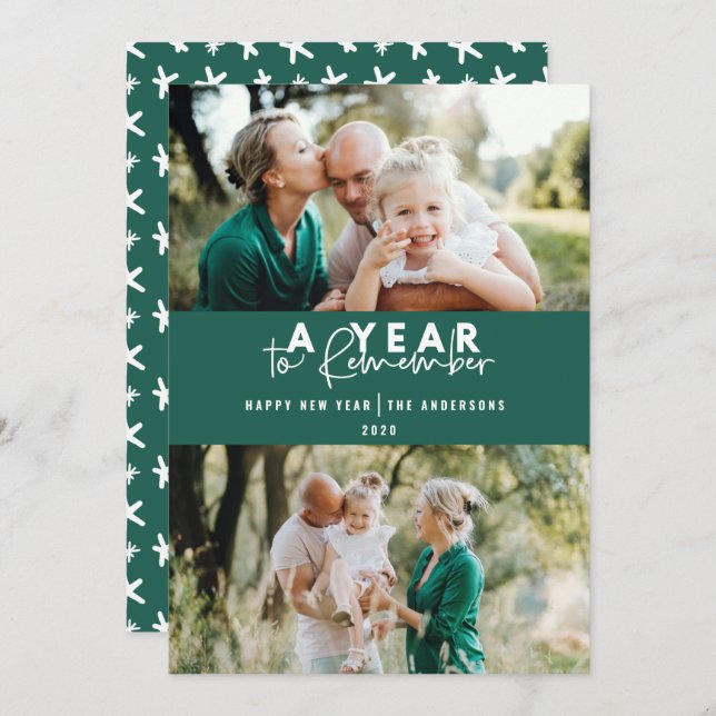 A year to remember modern minimal multi photo (Front/Back)