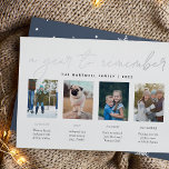 A Year to Remember | Year in Review Photo Collage Foil Holiday Card<br><div class="desc">Unique modern holiday card design features four favorite photos with custom captions, with your family name and "A Year to Remember" above in luxe silver foil lettering. Create an engaging year-in-review style card for family and friends by sharing photos of your family's special moments and describing them with our custom...</div>