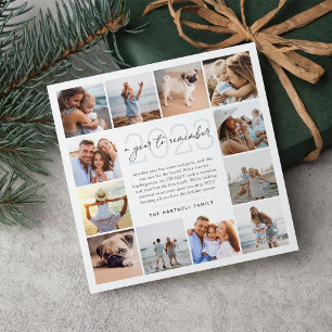 A Year to Remember Year in Review Photo Collage Holiday Card
