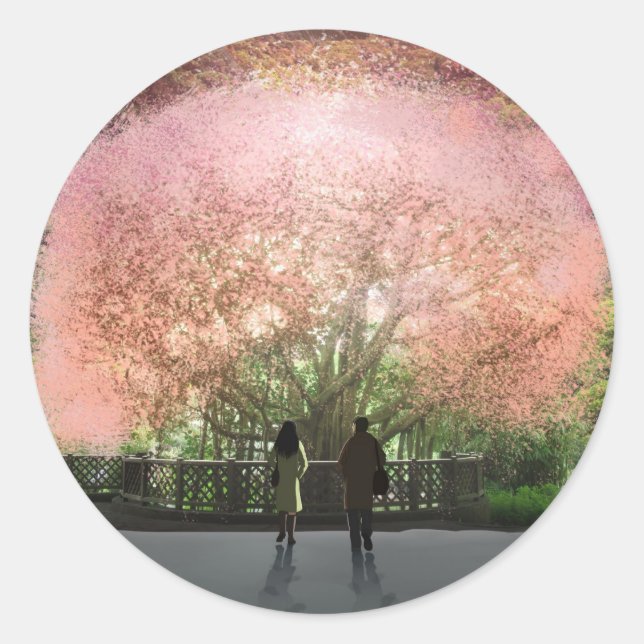 A year went by in a single day classic round sticker (Front)