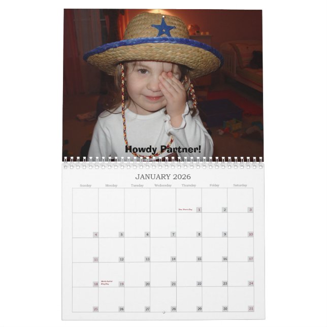 A Year With Grace Calendar (Jan 2026)