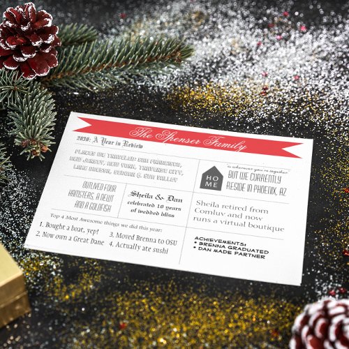 A Years Review Holiday Card
