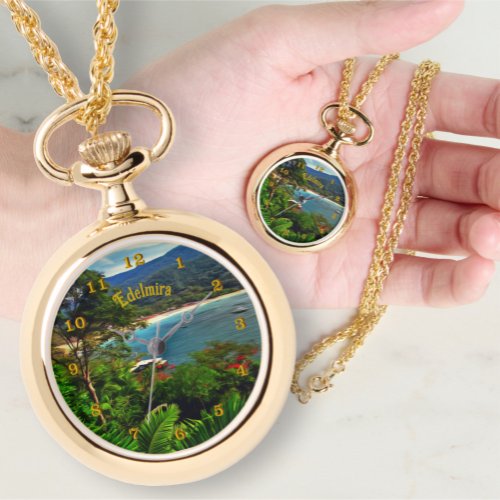 A Yelapa View 0828 Necklace Watch